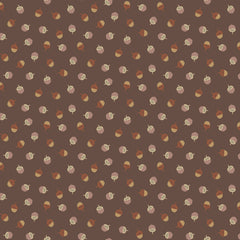 Alphabet City Nutmeg Acorns Yardage by Dear Stella for Benartex