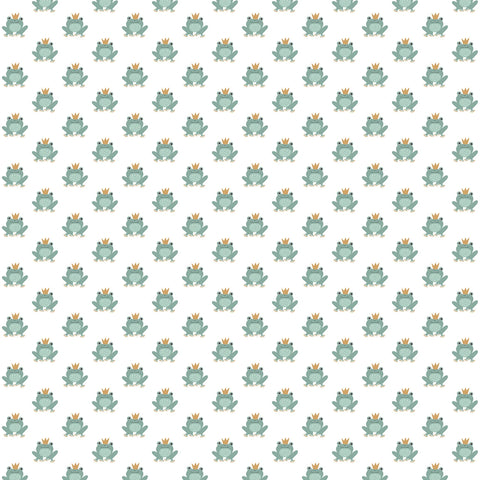 Alphabet City White Froggin Awesome Yardage by Dear Stella for Benartex