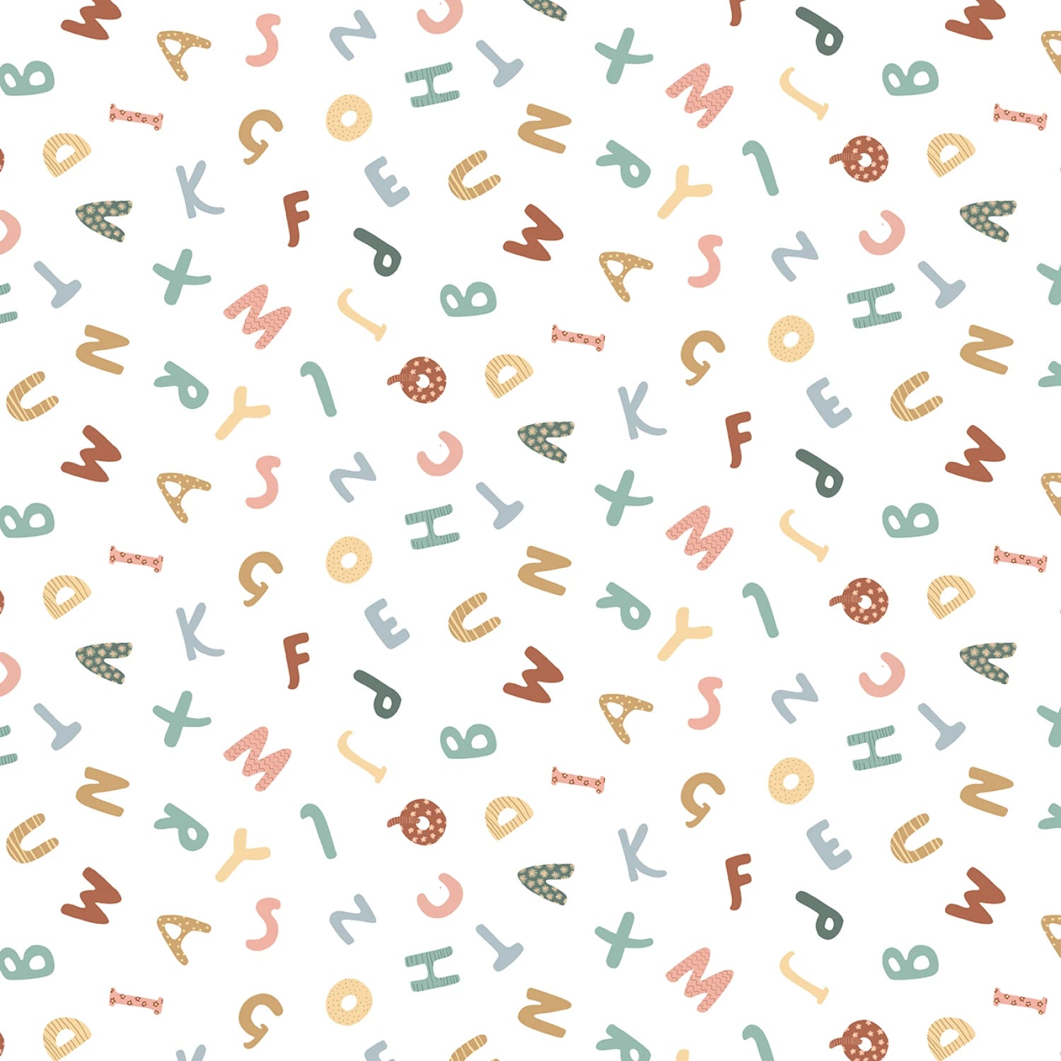 Alphabet City White Easy As ABC Yardage by Dear Stella for Benartex