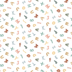 Alphabet City White Easy As ABC Yardage by Dear Stella for Benartex