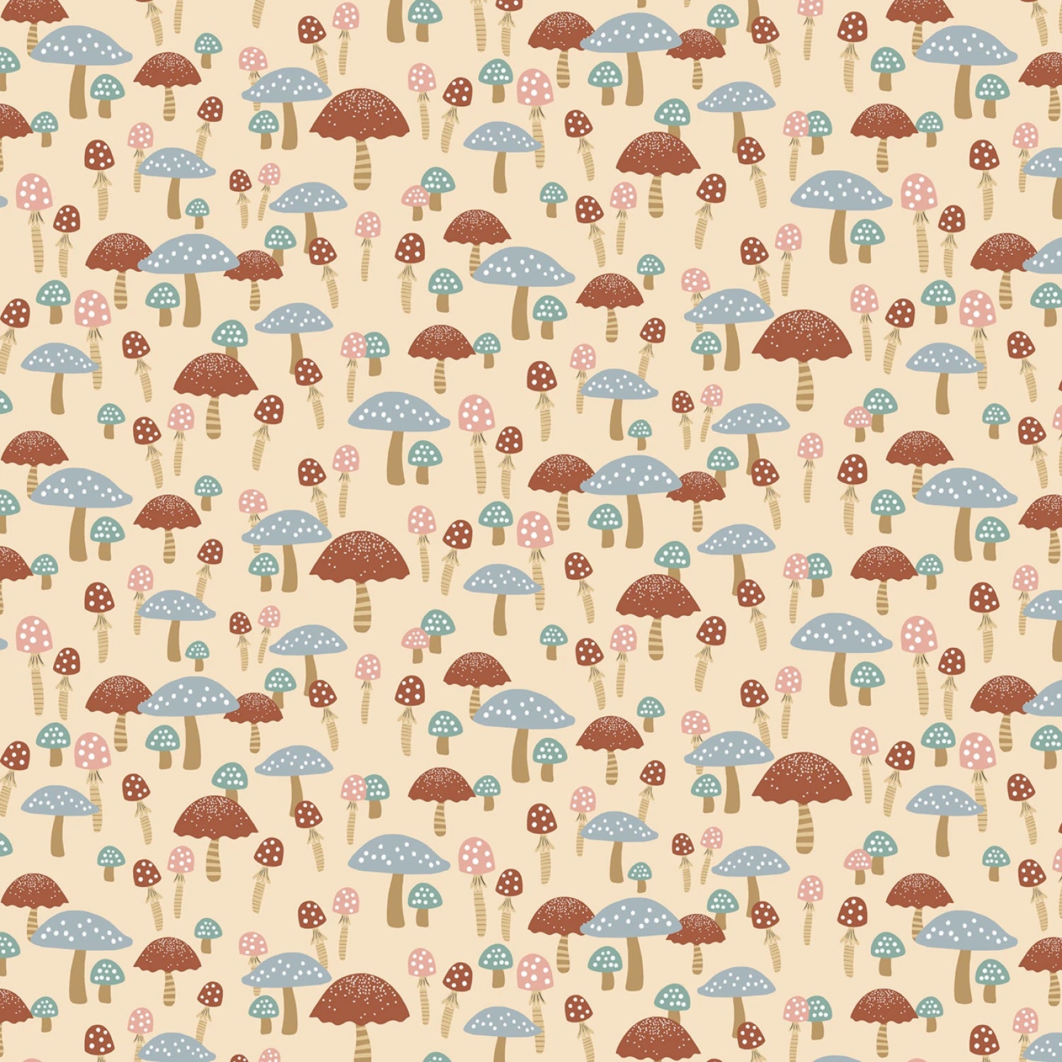 Alphabet City Almond Cute As A Button Yardage by Dear Stella for Benartex