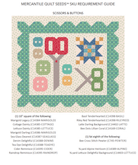 Mercantile Scissors & Buttons Quilt Seeds Pattern by Lori Holt of Bee in my Bonnet