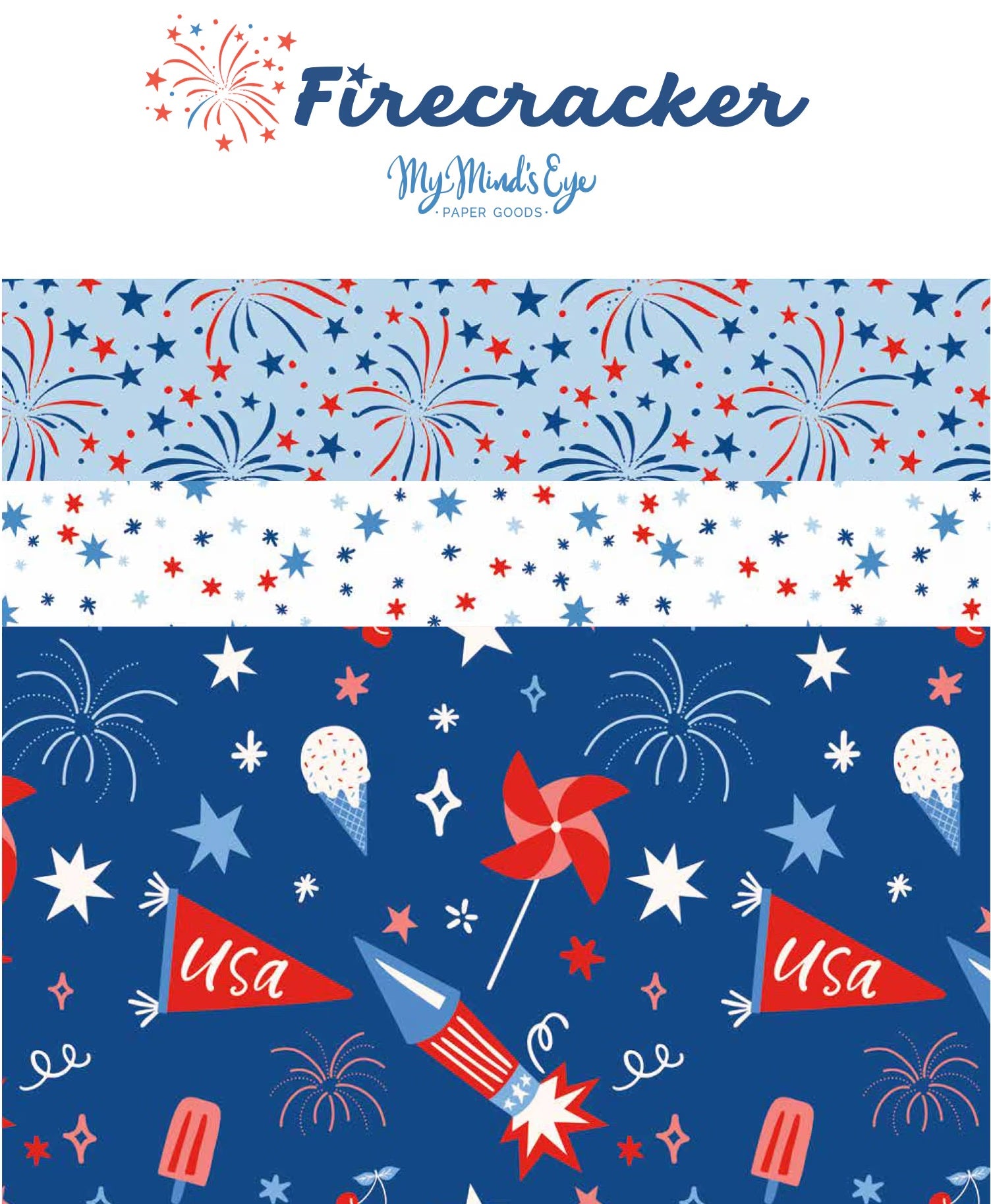 Firecracker Fat Quarter Bundle by My Mind's Eye for Riley Blake Designs
