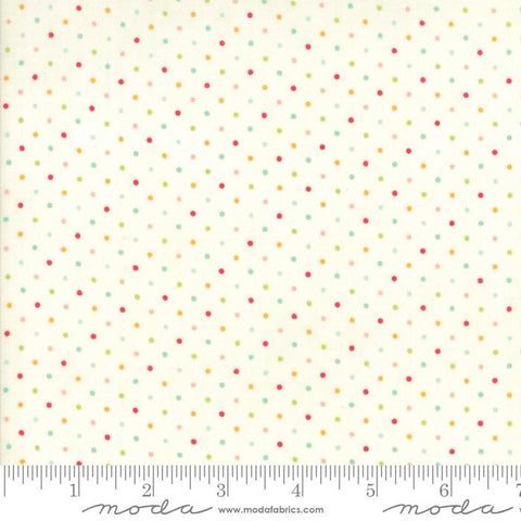 Essential Dots White Multi Yardage by Moda Fabrics