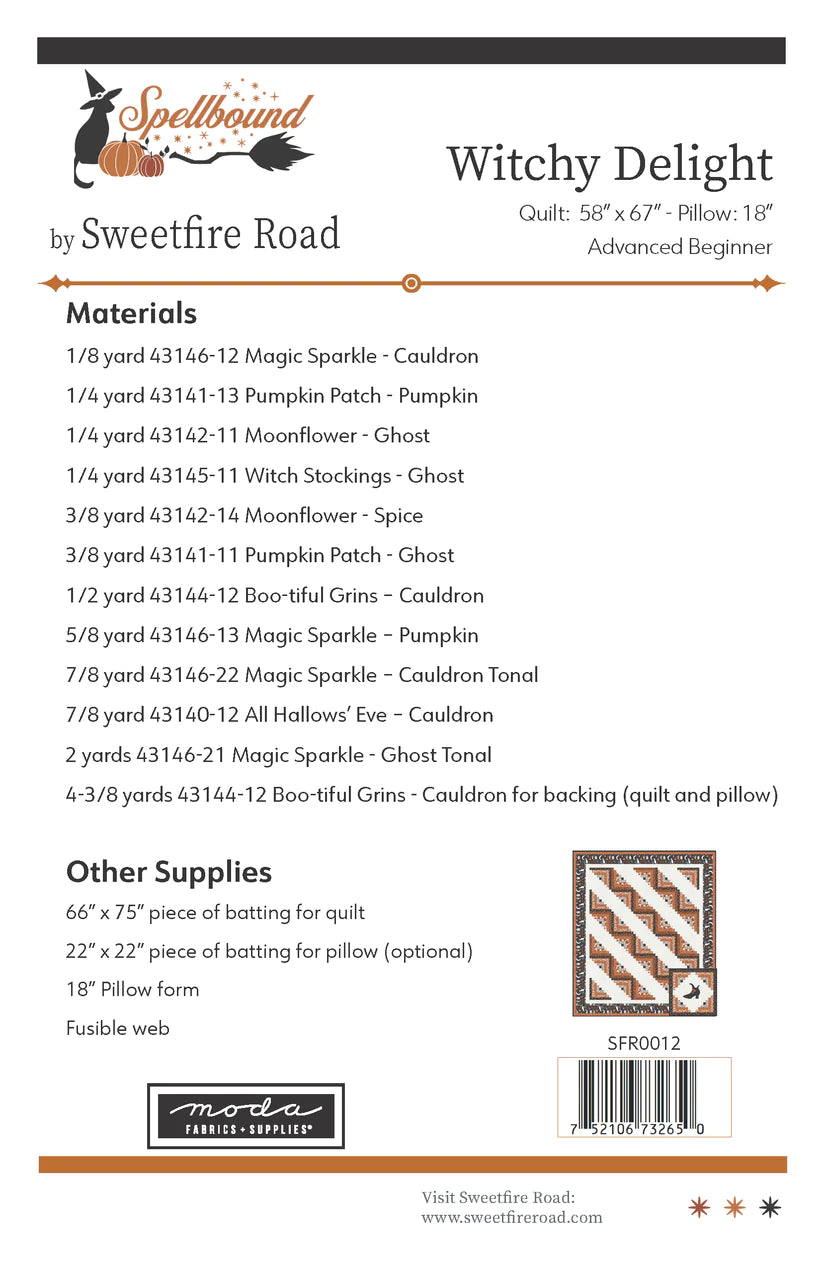 Witchy Delight Quilt Pattern by Sweetfire Road