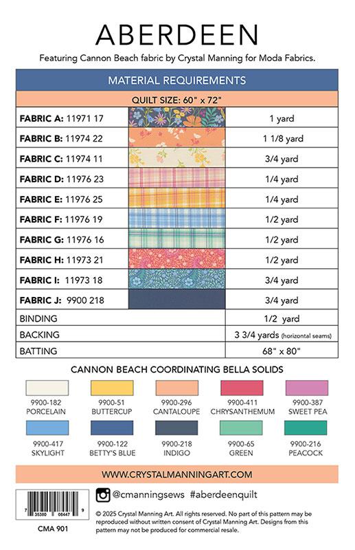 Aberdeen Quilt Pattern by Crystal Manning