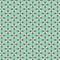 Prairie Christmas Teal A New Star Tree Yardage by Amanda Grace for Poppie Cotton Fabrics