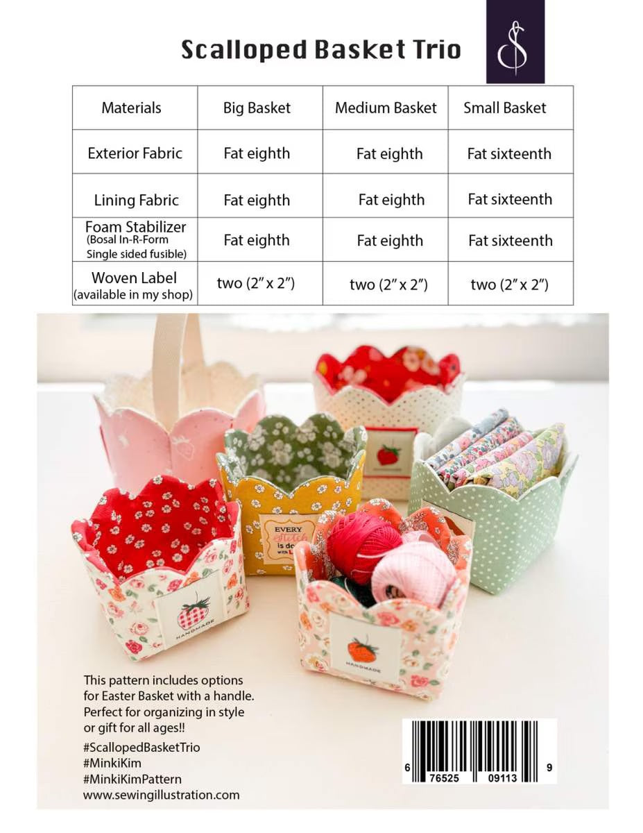 Scalloped Basket Trio Pattern by Minki Kim