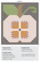 Autumn Quilt Seeds Pumpkin #2 Pattern by Lori Holt of Bee in my Bonnet