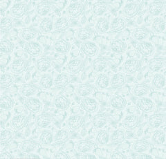 Blooms and Berries Light Teal Icy Blue Yardage by Lori Woods for Poppie Cotton Fabrics