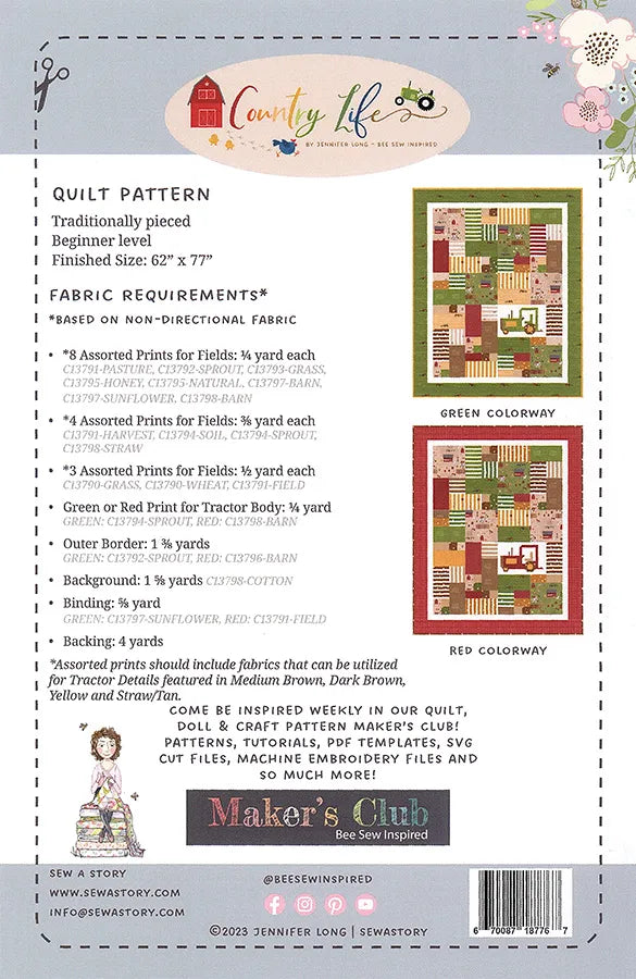 Quilted Fields Quilt Pattern by Bee Sew Inspired