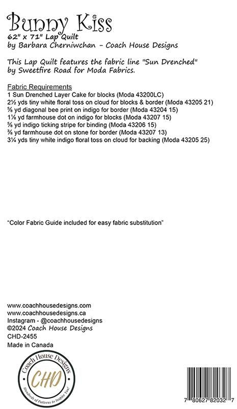 Bunny Kiss Quilt Pattern by Coach House Designs