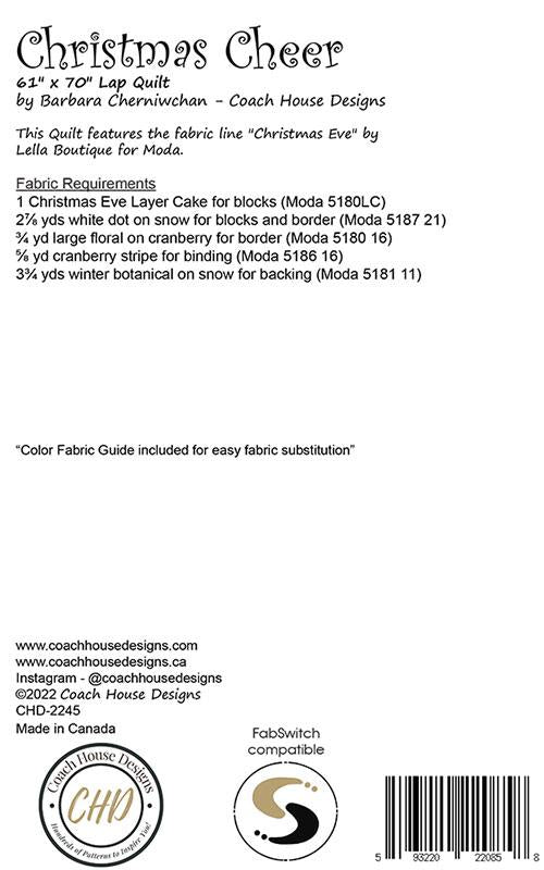 Christmas Cheer Quilt Pattern by Coach House