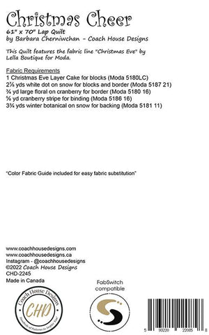 Christmas Cheer Quilt Pattern by Coach House