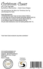 Christmas Cheer Quilt Pattern by Coach House