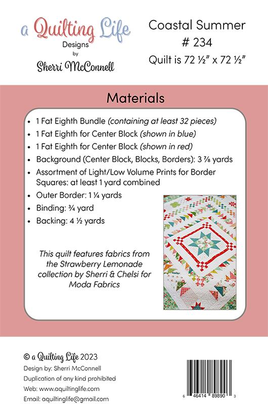 Coastal Summer Quilt Pattern by A Quilting Life Designs