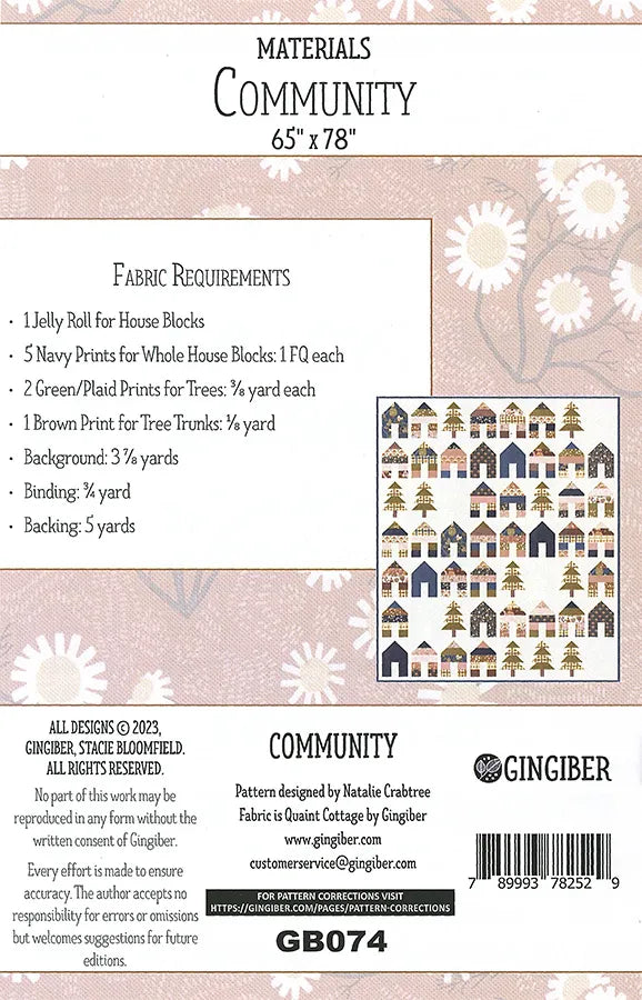 Community Quilt Pattern by Gingiber