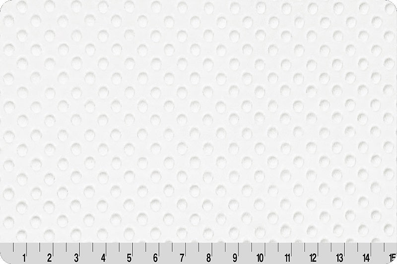 Minky Cuddle Dimple Dot White 60" Wide Yardage by Shannon Fabrics