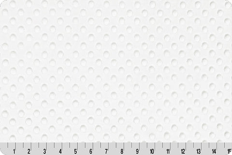Minky Cuddle Dimple Dot White 60" Wide Yardage by Shannon Fabrics