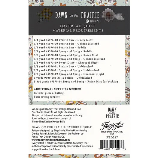 Daybreak Quilt Pattern by Fancy That Design House