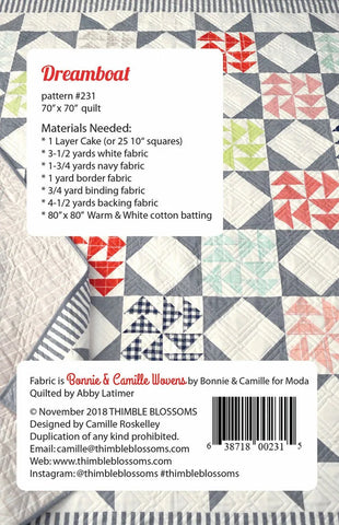 Dreamboat Quilt Pattern by Thimble Blossoms