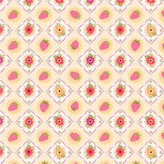 Calico Cowgirls Yellow Feeling Quilty Yardage by Lori Woods for Poppie Cotton Fabrics