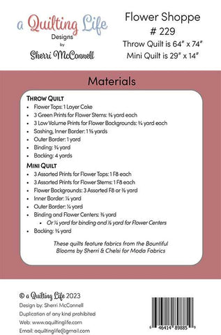 Flower Shoppe Quilt Pattern by A Quilting Life Designs