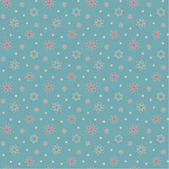 Frost And Flurry Blue Flurry Flakes Yardage by Sheri McCulley for Poppie Cotton Fabrics