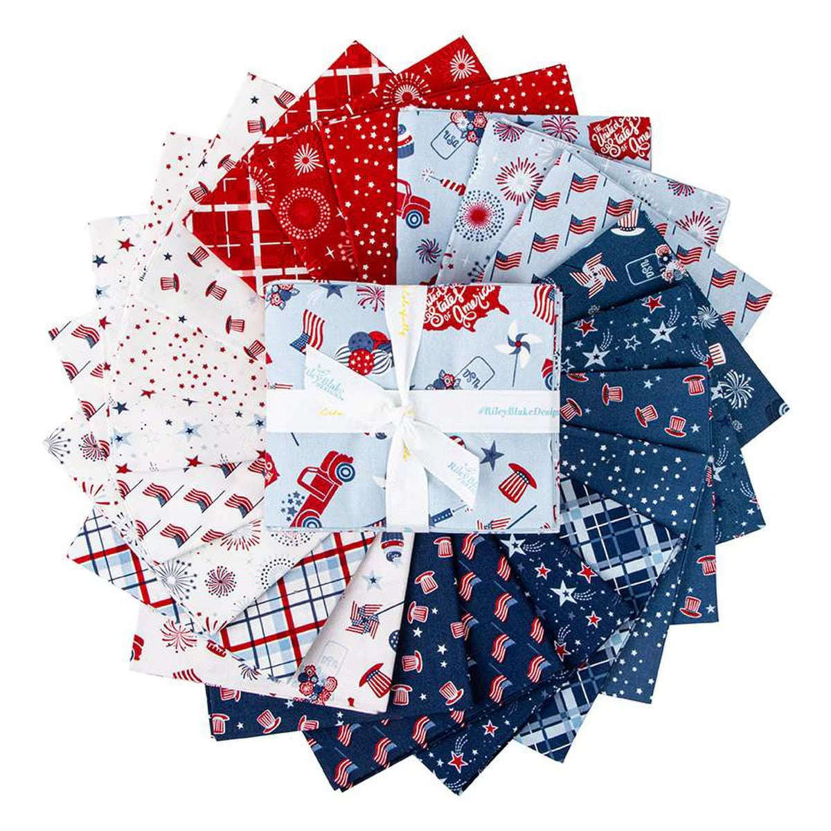 Stars and Stripes Forever Fat Quarter Bundle by Lori Whitlock for Riley Blake Designs