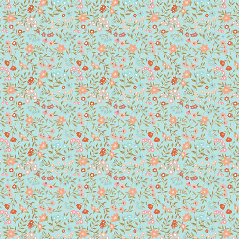 Promise Me Blue From My Heart Yardage by Michal Marko for Poppie Cotton Fabrics