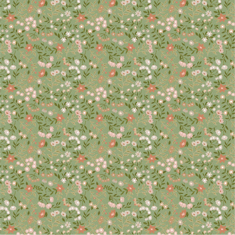 Promise Me Green From My Heart Yardage by Michal Marko for Poppie Cotton Fabrics