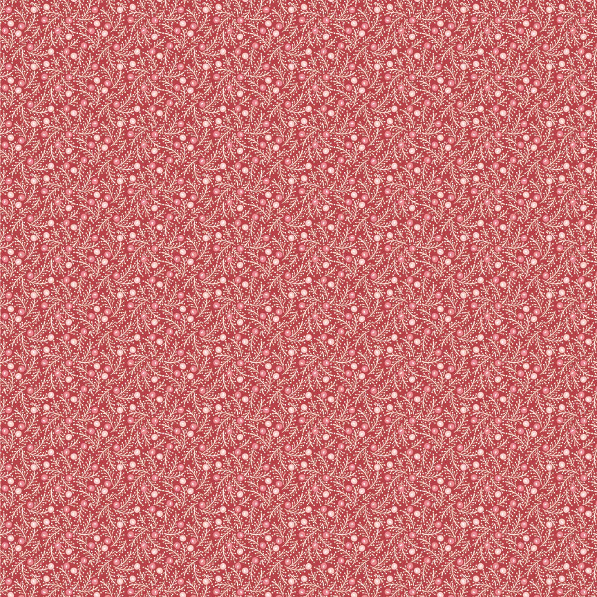 Frost And Flurry Red Frosted Berries Yardage by Sheri McCulley for Poppie Cotton Fabrics