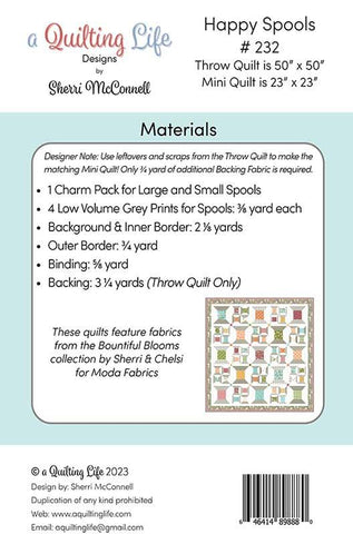 Happy Spools Quilt Pattern by A Quilting Life Designs