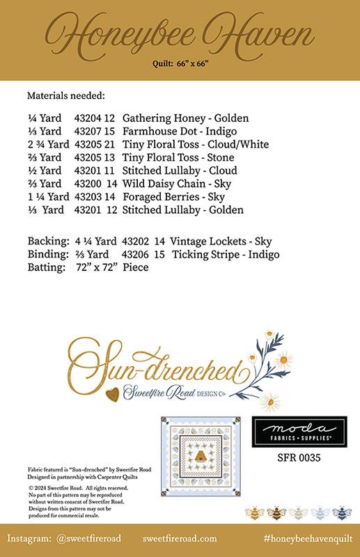 Honeybee Haven Quilt Pattern by Sweetfire Road