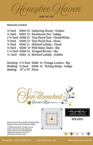 Honeybee Haven Quilt Pattern by Sweetfire Road