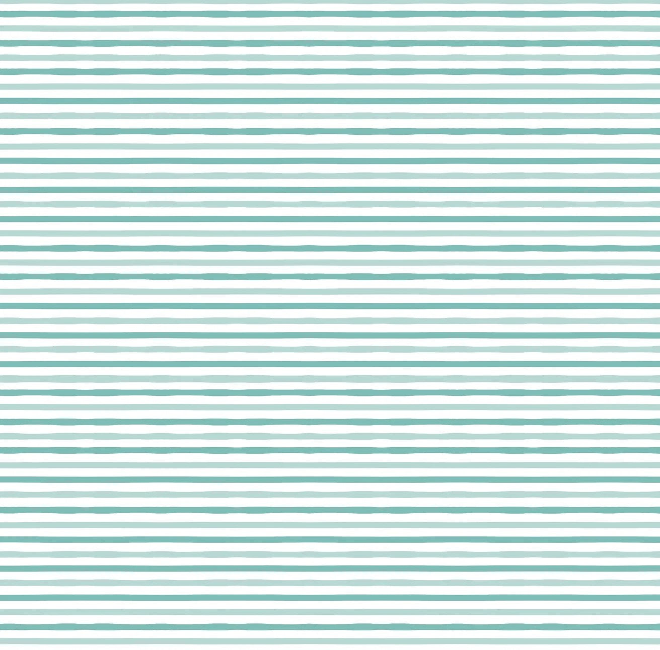 Jailhouse Stripes Teal Ariel Yardage by Lori Woods for Poppie Cotton Fabrics