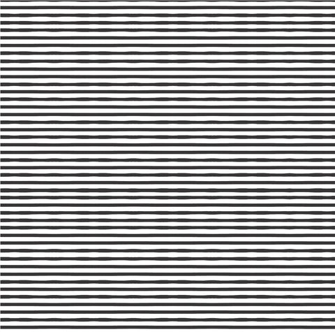 Jailhouse Stripes Black Elvis Yardage by Lori Woods for Poppie Cotton Fabrics