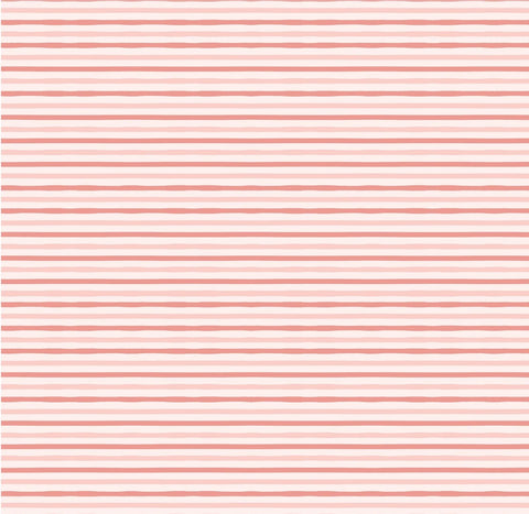 Jailhouse Stripes Light Pink Ethel Yardage by Lori Woods for Poppie Cotton Fabrics