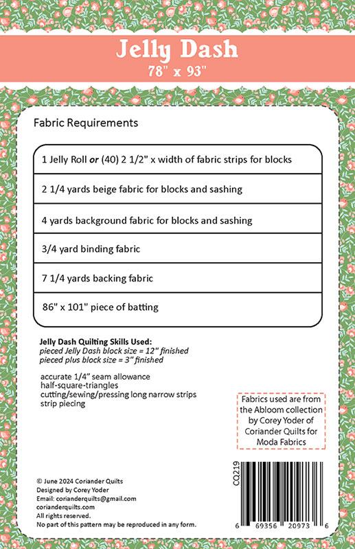 Jelly Dash Quilt Pattern by Coriander Quilts