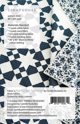 Lighthouse Quilt Pattern by Thimble Blossoms