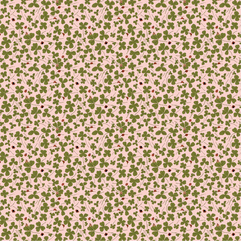 Promise Me Pink Lucky Me Yardage by Michal Marko for Poppie Cotton Fabrics