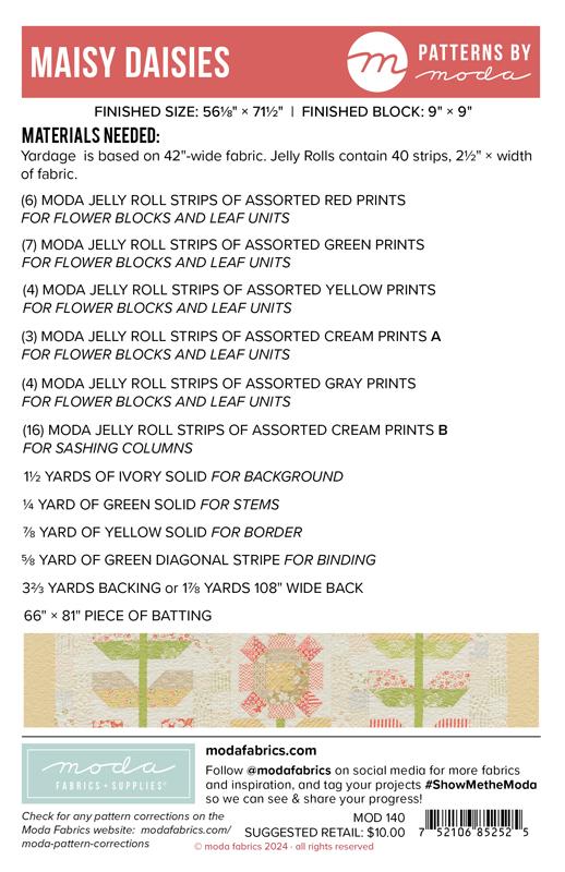 Maisy Daisies Quilt Pattern by Patterns by Moda