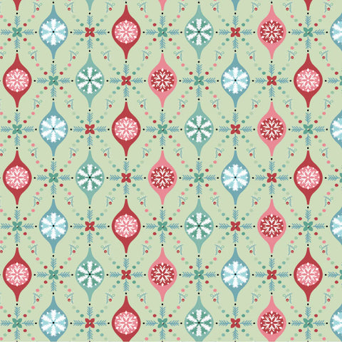 Frost And Flurry Mint Merry Berries Yardage by Sheri McCulley for Poppie Cotton Fabrics