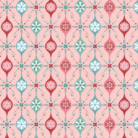 Frost And Flurry Pink Merry Berries Yardage by Sheri McCulley for Poppie Cotton Fabrics