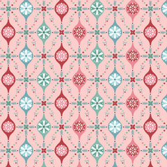 Frost And Flurry Pink Merry Berries Yardage by Sheri McCulley for Poppie Cotton Fabrics