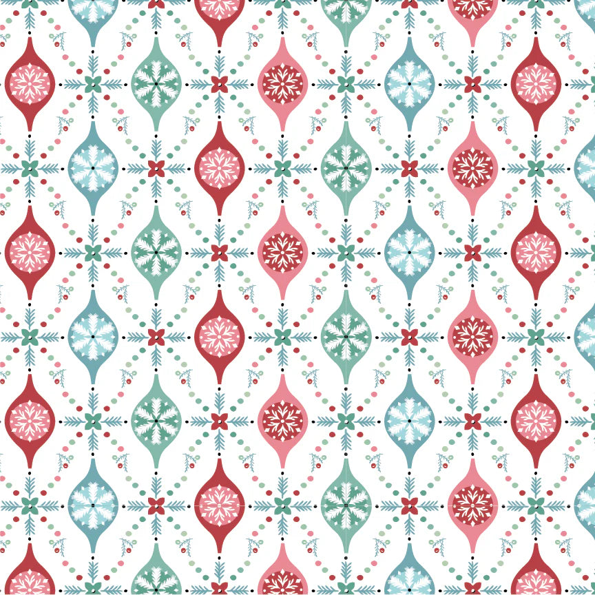 Frost And Flurry White Merry Berries Yardage by Sheri McCulley for Poppie Cotton Fabrics