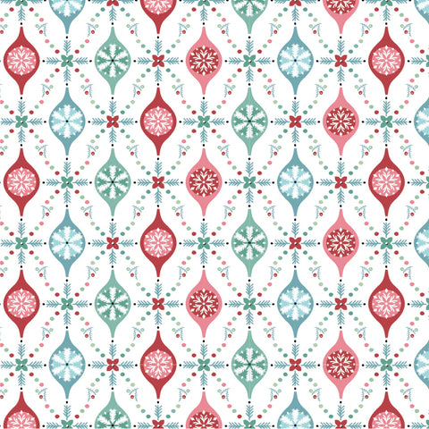 Frost And Flurry White Merry Berries Yardage by Sheri McCulley for Poppie Cotton Fabrics