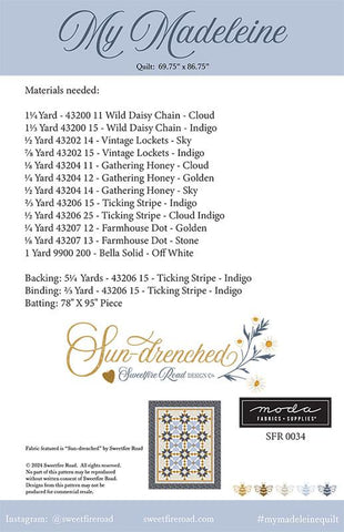 My Madeleine Quilt Pattern by Sweetfire Road