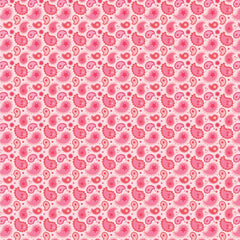Calico Cowgirls Pink Paisley & Poppy Yardage by Lori Woods for Poppie Cotton Fabrics