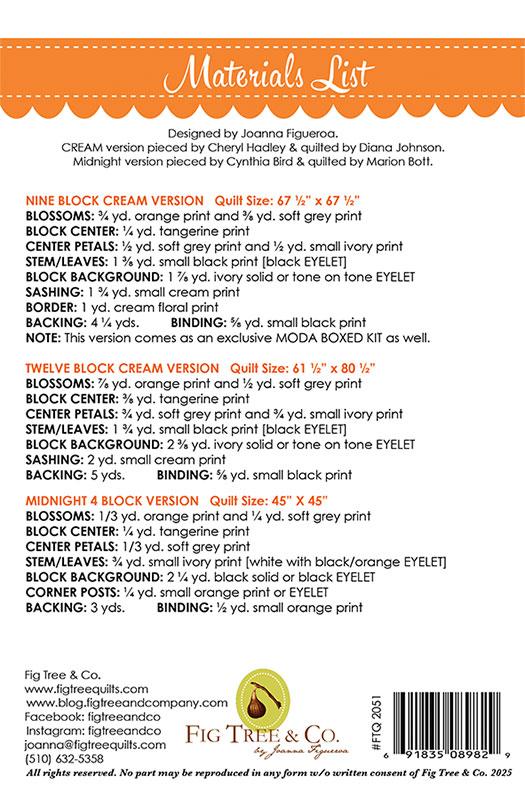 Pecan Blossoms Quilt Pattern by Fig Tree & Co